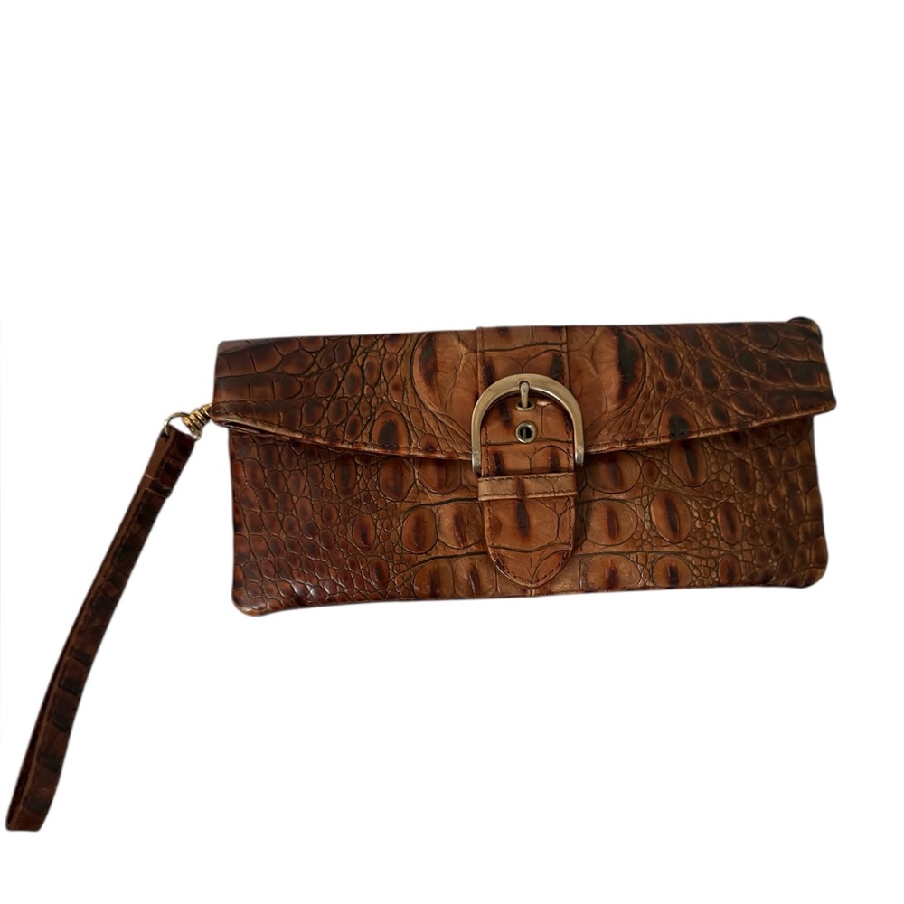 Brahmin Toasted Almond Foldover Wristlet